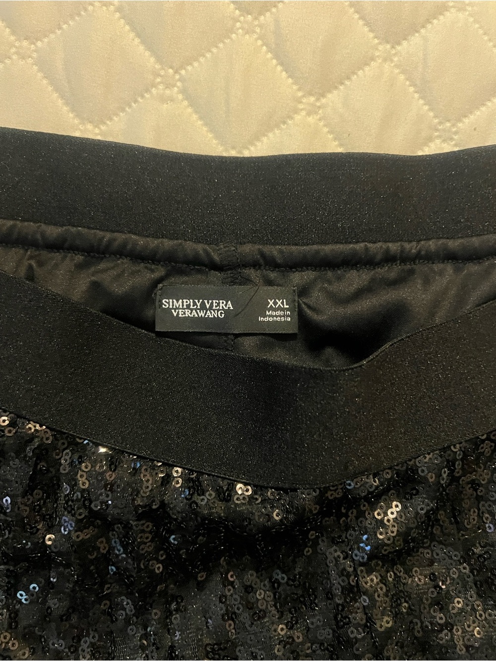 Simply Vera Vera Wang Black Sequin Skater Skirt - Picture 3 of 5